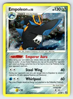 Empoleon SWIRL!! 2/100 2008 Stormfront Set Pokemon Card Nintendo Holo Rare - Lp - Image 1