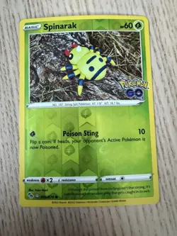 Pokemon TCG SPINARAK Peelable Hidden Ditto Card #006/078 Pokemon Go Reverse Holo - Image 1