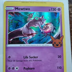 Pokemon Mewtwo 056/172 Holo Promo Trick or Trade Booster Psychic Card - Image 2