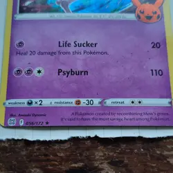 Pokemon Mewtwo 056/172 Holo Promo Trick or Trade Booster Psychic Card - Image 4