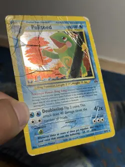 Politoed 8/75 Vintage Holo Rare Neo Discovery Pokemon Card DMG Damaged - Image 4