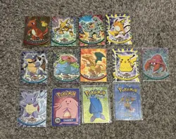 Vintage Pokemon Card Collection Lot Of 13 Topps Cards Charizard Blastoise - Image 1