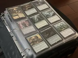 Big Magic The Gathering Binder Filled With 1000+ GREEN Vintage To Modern Cards. - Image 2