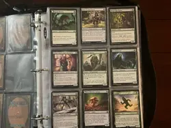Big Magic The Gathering Binder Filled With 1000+ GREEN Vintage To Modern Cards. - Image 3
