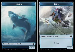 1x MTG - Shark \ Bird Token #16/11 - Bloomburrow - Image 1