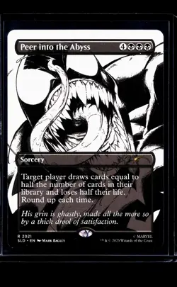 2025 MTG Magic The Gathering SLD Secret Lair Borderless 2021 Peer into the Abyss - Image 1