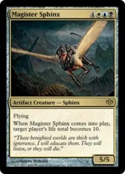 1 x Magister Sphinx - Foil - Conflux - Heavy Play - MTG - Image 1