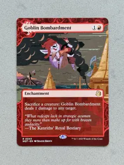 Goblin Bombardment #43 Showcase MTG Wilds of Eldraine Enchanting Tales WOT - NM - Image 1