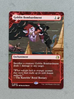 Goblin Bombardment #43 Showcase MTG Wilds of Eldraine Enchanting Tales WOT - NM - Image 3