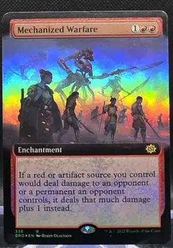 Mechanized Warfare #338 The Brothers' War Extended Art Foil Rare - Image 1