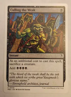 Culling the Weak (White Border) Mystery Booster 2 Regular NM+ - Image 1