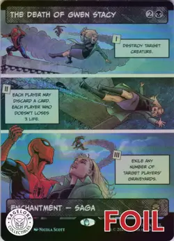 MTG The Death of Gwen Stacy (Borderless) (223) | NM Foil | Spider-Man {SPM} - Image 1