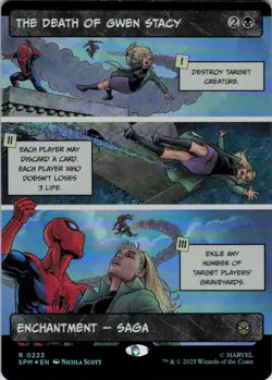 MTG The Death of Gwen Stacy (Borderless) (223) | NM Foil | Spider-Man {SPM} - Image 2