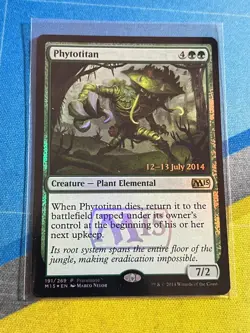 Magic the Gathering MTG M15 Prerelease Promo PHYTOTITAN Foil - Image 1