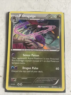 Dragalge 86/122 Holo Rare Pokemon 2016 XY Breakpoint - MP - Image 1