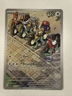 Pokemon TCG Cyclizar SV Paradox Rift Illustration Rare #215/182 Near Mint - Image 1