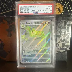 2025 POKEMON BLACK BOLT TECH STICKER COLLECTION PROMO #212 REUNICLUS PSA 10 - Image 1