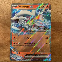 Pokemon TCG Journey Together Reshiram EX Card 030/159 Holo Stamped NM - Image 1