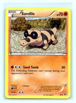Pokemon McDonald's Promos 2011 Sandile - 8/12 008/012 - Image 1