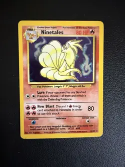 Ninetales Base Set Holo Unlimited Holo Rare Pokemon TCG Card 12/102 - Image 1