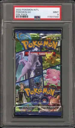 2022 Pokemon - Pikachu/Mewtwo/Gyarados Pokemon Go Sealed Pack - PSA 9 MINT - Image 1