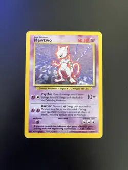 Mewtwo - 10/102 - Pokemon Base Set Unlimited Holo Rare Card WOTC MP - Image 1