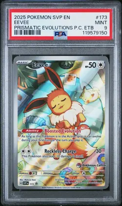 Eevee Pokemon Center Stamp SVP EN-SV Black Star Promo #173 PSA 9 - Image 1