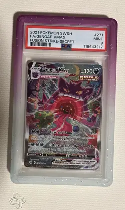 Pokemon Gengar VMAX Fusion Strike Secret Rare Full Alt Art #271 PSA 9 - Image 1