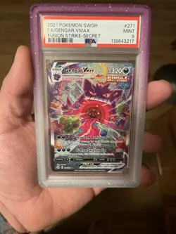 Pokemon Gengar VMAX Fusion Strike Secret Rare Full Alt Art #271 PSA 9 - Image 4