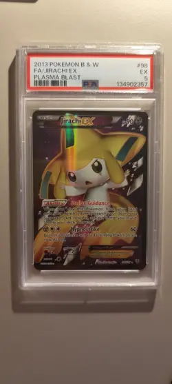 JIRACHI EX FULL ART 98/101 PSA 5 - 2013 PLASMA BLAST POKEMON - Image 1