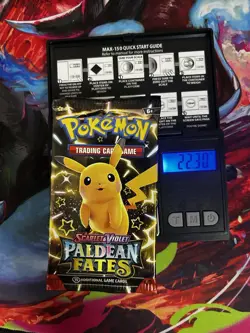 HEAVYU 22.30Grams! Pokemon Paldean Fates Factory Sealed Booster Pack!! - Image 1
