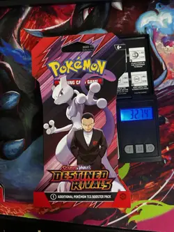 Heavy 32.74g Pokemon TCG Destined Rivals Sleeved Booster Pack - Image 1