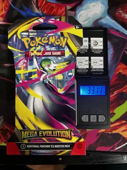 Heavy 33.11g Pokemon Mega Evolutions SLEEVED BOOSTER PACK - Image 2