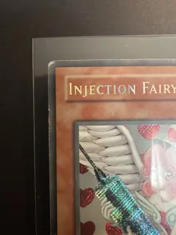 Yugioh Injection Fairy Lily LOD-100 Secret Rare 1st Edition Damaged (See Pics) - Image 2