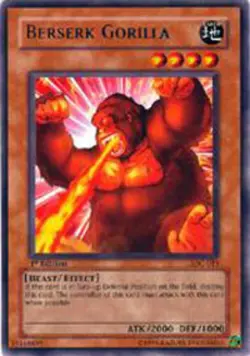 Yugioh! MP Berserk Gorilla - IOC-013 - Rare - Unlimited Edition Moderately Playe - Image 1