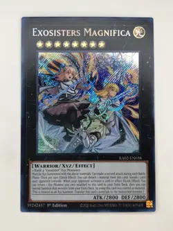 Yugioh Exosister Magnifica RA02-EN038 Secret Rare 1st Edition Near Mint - Image 1