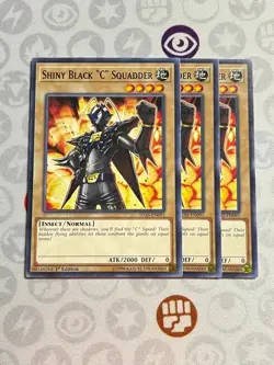 3x Shiny Black "C" Squadder - IGAS-EN092 - Common (NM) - Yugioh Playset - Image 1