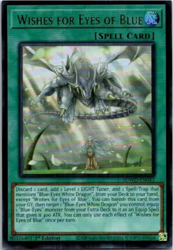 Wishes for Eyes of Blue #SDWD-EN042 Yugioh Near Mint or Better - Image 1