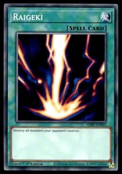 ( RAIGEKI ) - Common - SDBT-EN025 - 1st NM - Yu-Gi-Oh Deck - Beware of Traptrix - Image 1