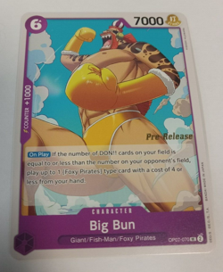 ONE PIECE ENGLISH CARD GAME PRE-RELEASE Big Bun OP07-070 EN NM - Image 2