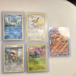 Pokemon TCG Squirtle Eevee Bidoof Genesect Blaziken Holo Cards Lot 5 RC14/25 + - Image 1