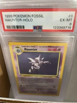 1999 Pokemon Haunter #6 Fossil Trading Card Fresh Slab Psychic Type - PSA 6 - Image 3
