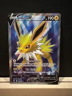 Pokemon Jolteon v Full Art Ultra Rare TCG Card 177/203 SWSH Evolving Skies - Image 1