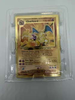 Pokemon CHARIZARD 4/102 - Celebrations UPC 25th Anniversary GOLD Metal Card - Image 1