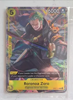 One Piece - Vol. 3 Illustration *RORONOA ZORO* Full Alt Art OP07-013 UC Card MT - Image 1