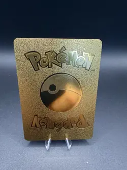 Mewtwo & Mew GX Pokemon Metal Gold Foil Fan Art Card - Image 2