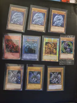 YUGIOH! Red Eyes Blue Eyes Dark Magician God Cards Mixed Rarity - Image 1