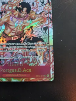 One Piece Card Game Portgas D. Ace OP02-013 Manga Art, Paramount War, English - Image 3