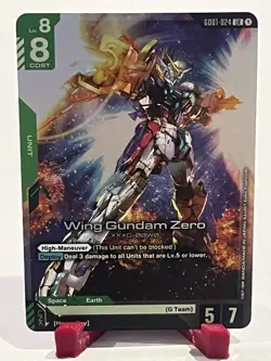 Wing Gundam Zero GD01 024 LR Gundam Card Game - Newtype Rising English - Image 1