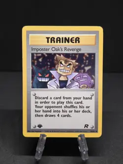 1st Edition Imposter Oak's Revenge Trainer Pokemon Card 76/82 - 1999-2000 - NM - Image 1